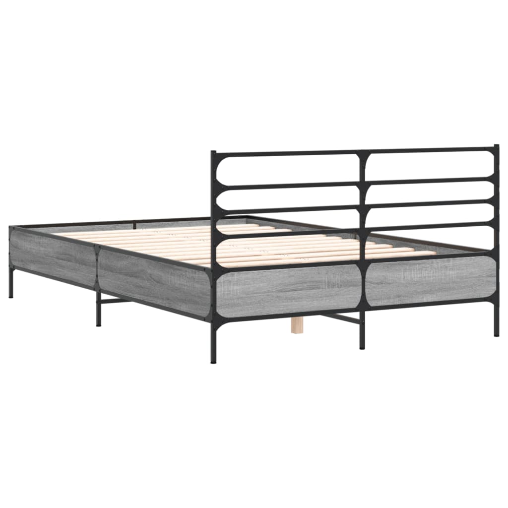 Cadre de lit sans matelas sonoma gris 140x190 cm - XIOS