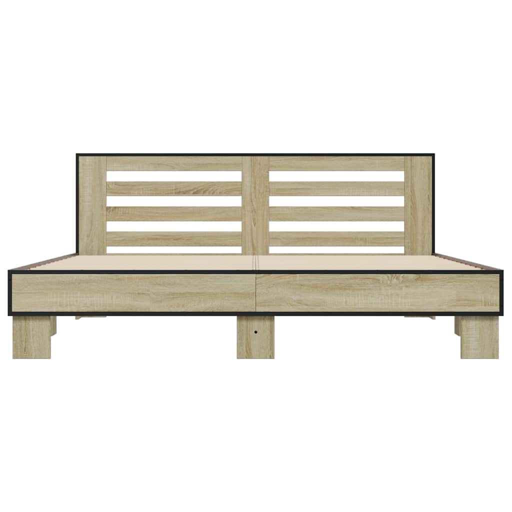Cadre de lit sans matelas chêne sonoma 200x200 cm - XIOS