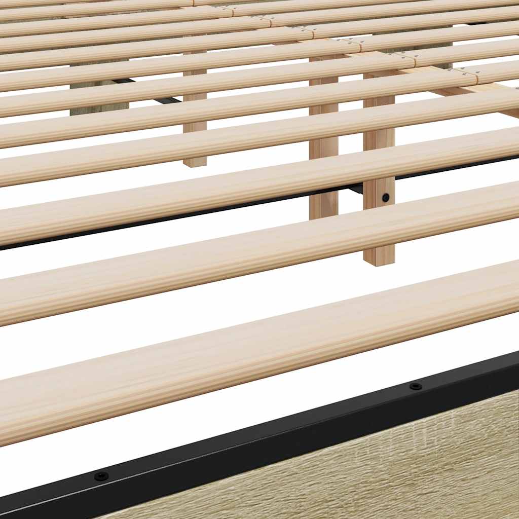Cadre de lit sans matelas chêne sonoma 200x200 cm - XIOS