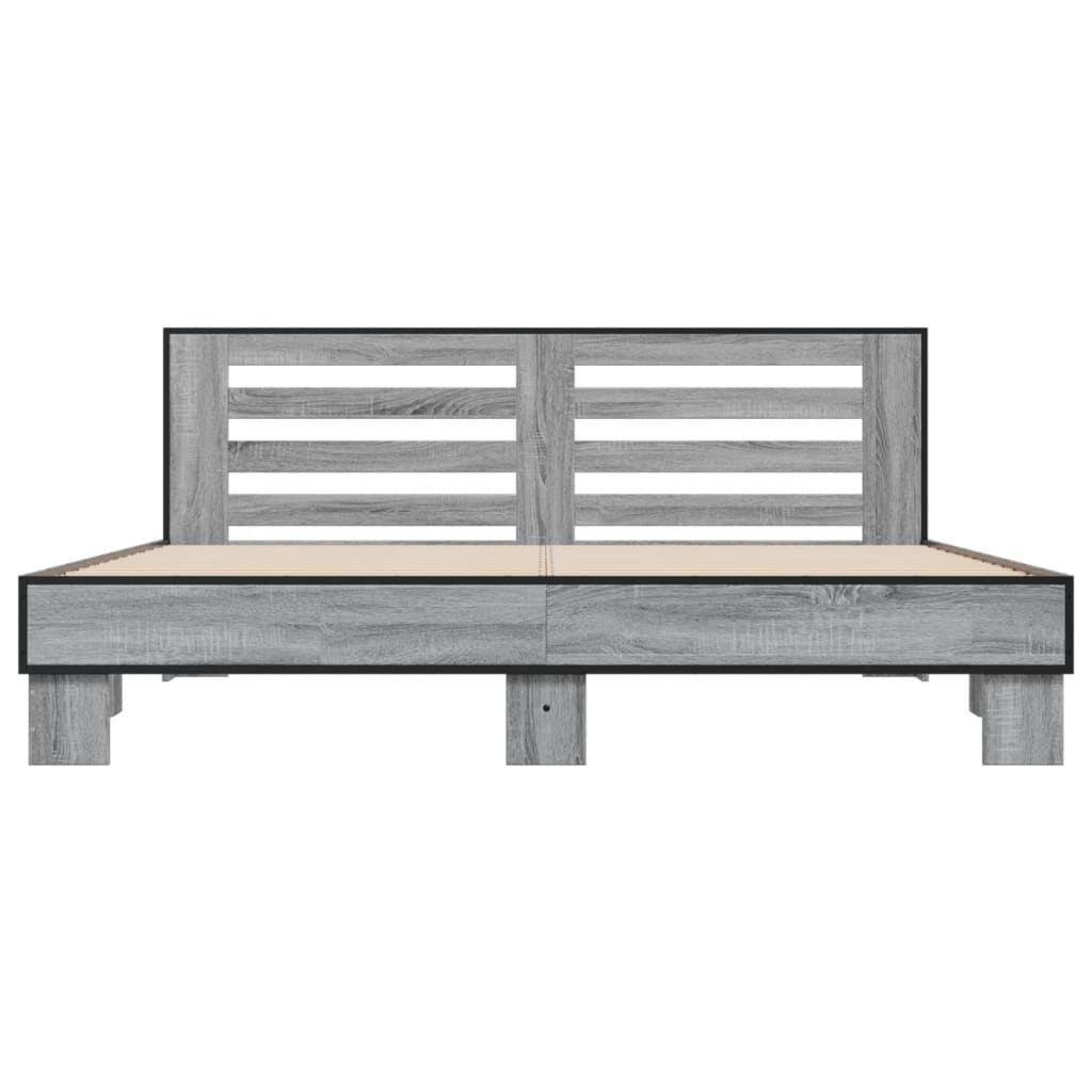 Cadre de lit sans matelas sonoma gris 200x200 cm - XIOS