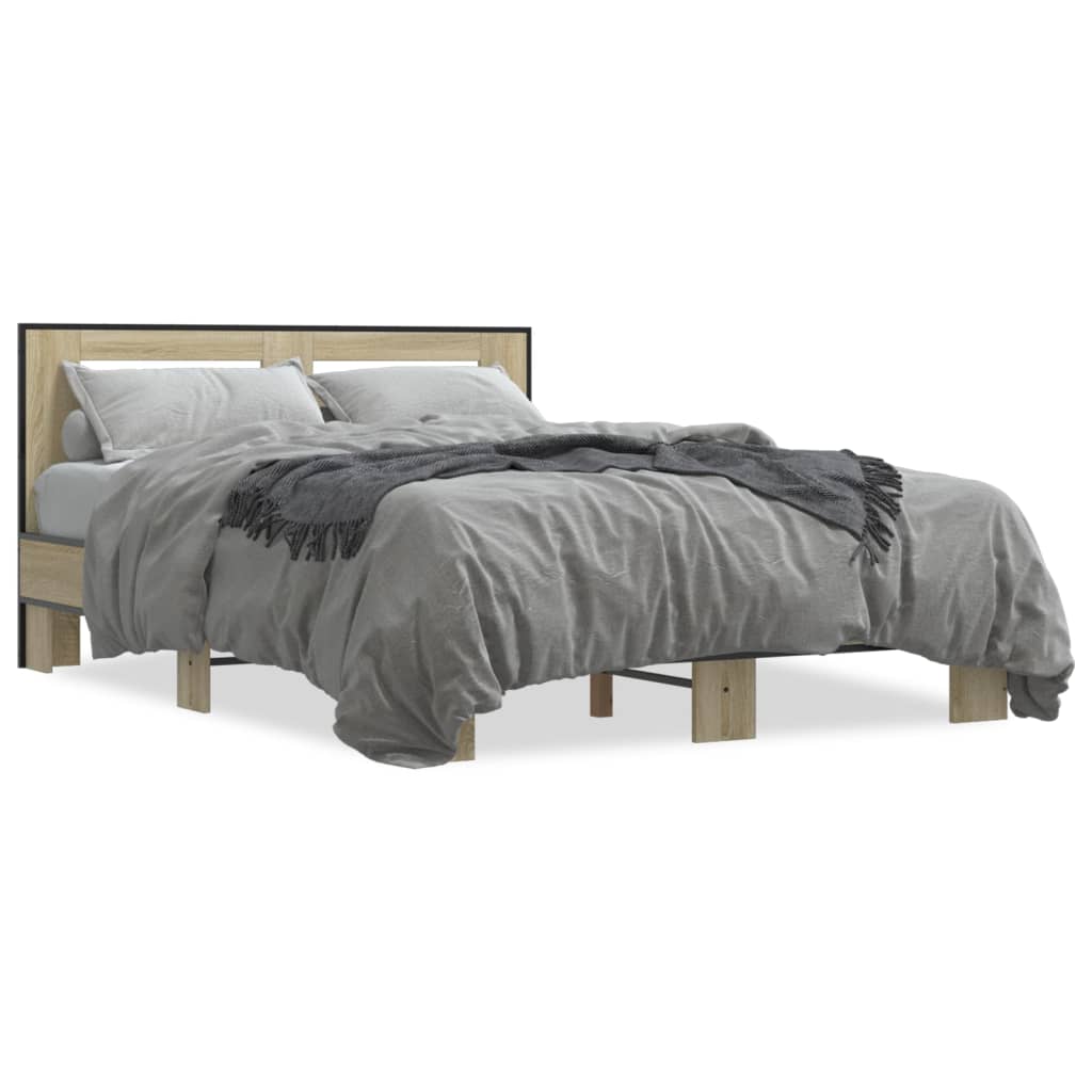 Cadre de lit sans matelas chêne sonoma 140x200 cm - XIOS