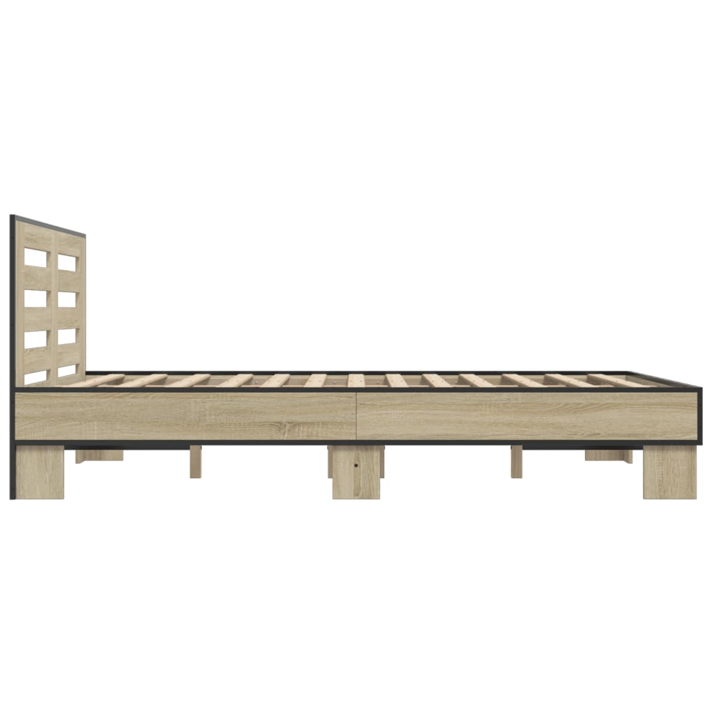 Cadre de lit sans matelas chêne sonoma 140x190 cm - XIOS