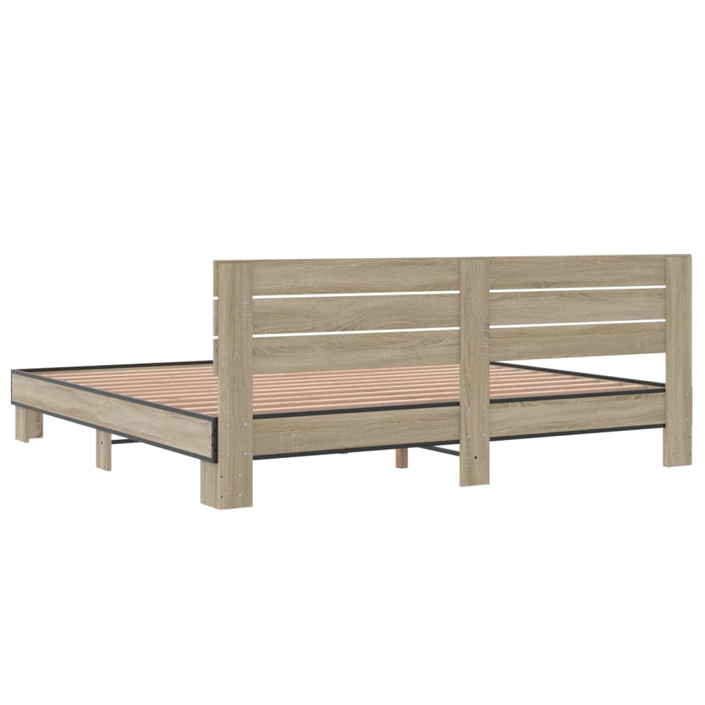 Cadre de lit sans matelas chêne sonoma 200x200 cm - XIOS
