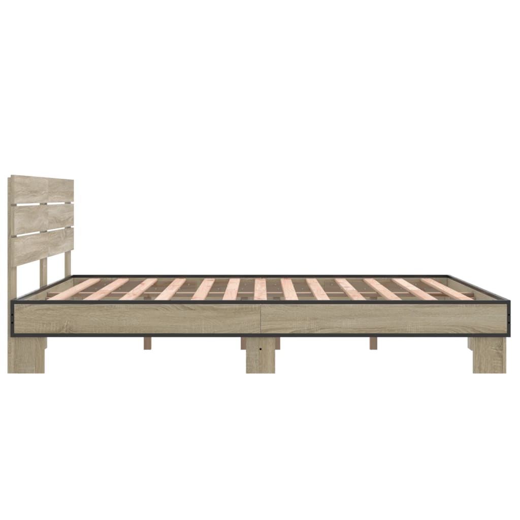 Cadre de lit sans matelas chêne sonoma 150x200 cm - XIOS
