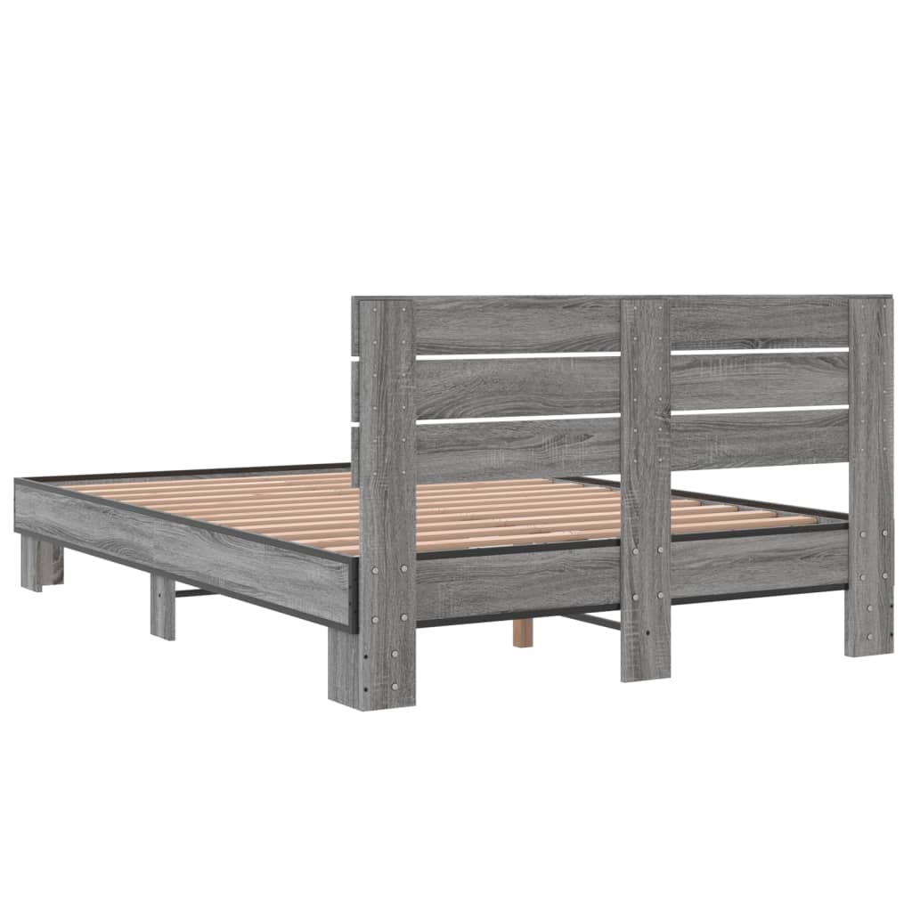 Cadre de lit sans matelas sonoma gris 140x200 cm - XIOS