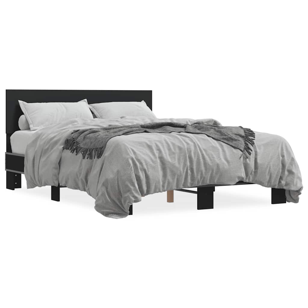Cadre de lit sans matelas noir 120x200 cm - XIOS
