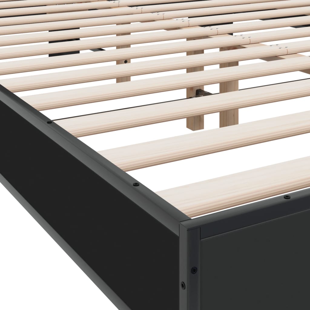Cadre de lit sans matelas noir 120x190 cm - XIOS