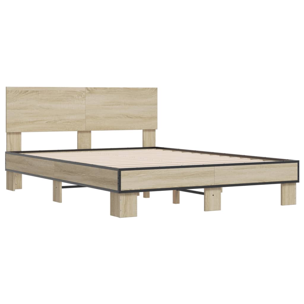 Cadre de lit sans matelas chêne sonoma 135x190 cm - XIOS
