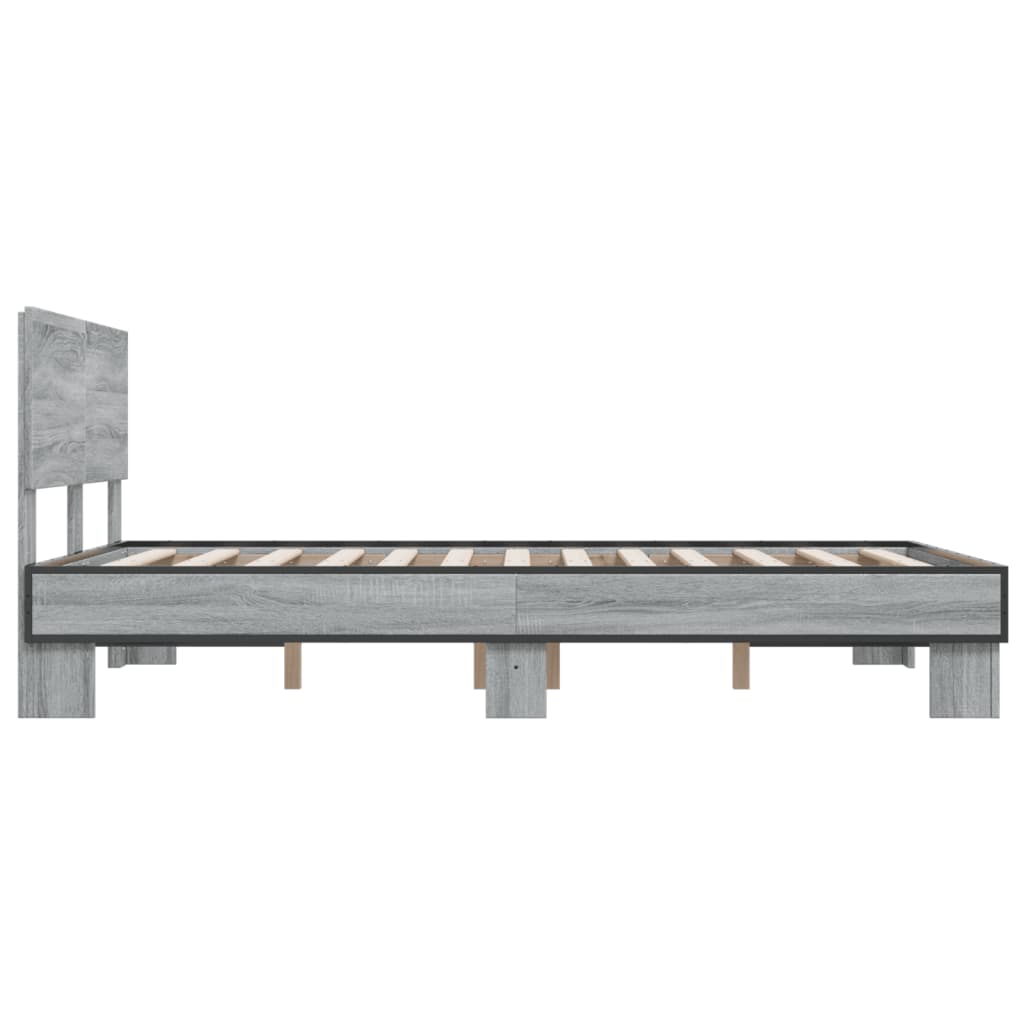 Cadre de lit sans matelas sonoma gris 135x190 cm - XIOS