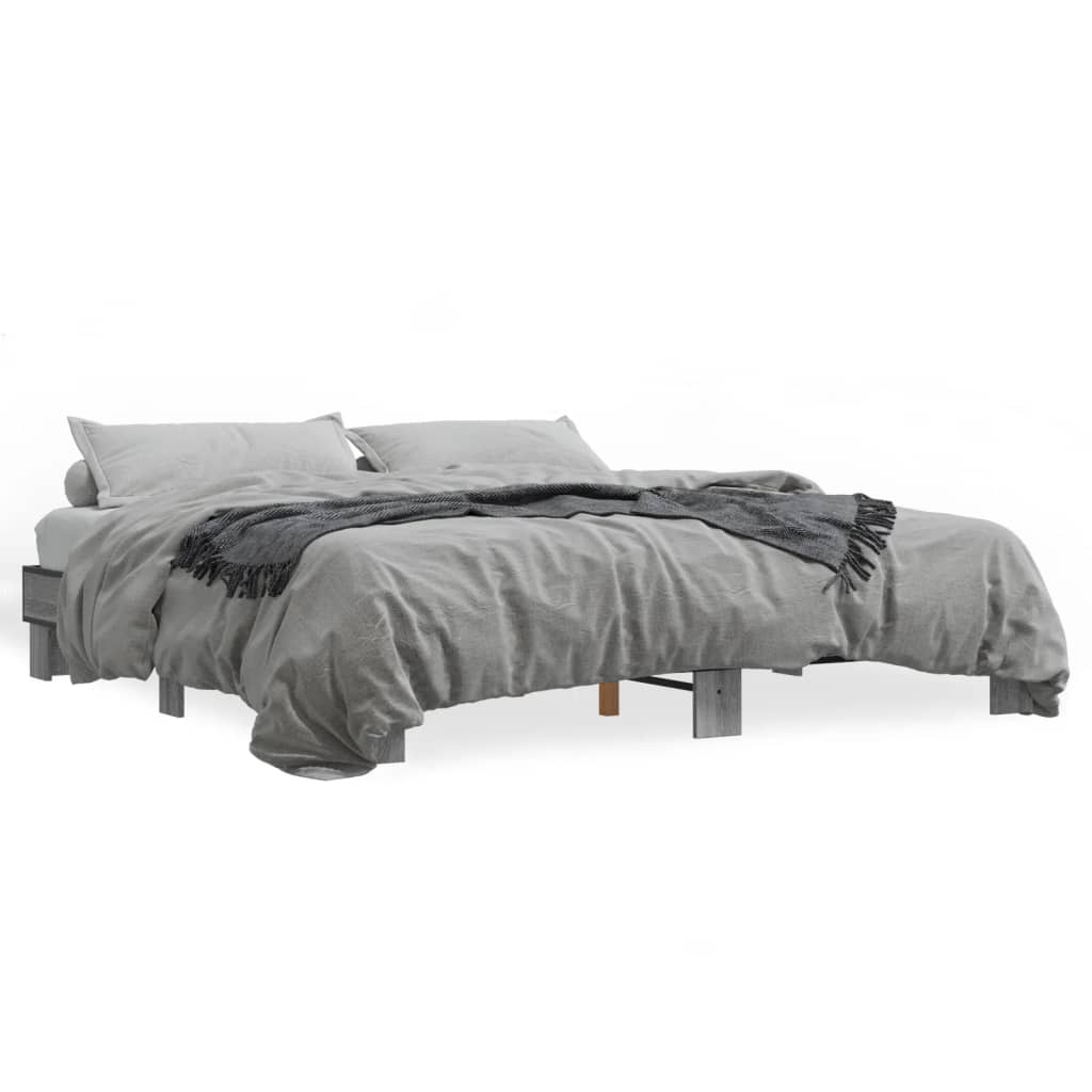 Cadre de lit sans matelas sonoma gris 200x200 cm - XIOS
