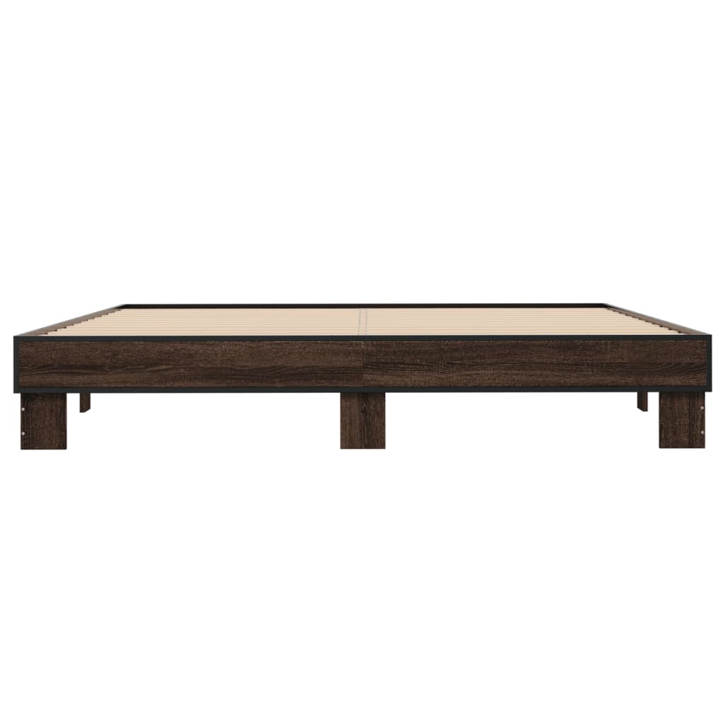 Cadre de lit sans matelas chêne marron 200x200 cm - XIOS