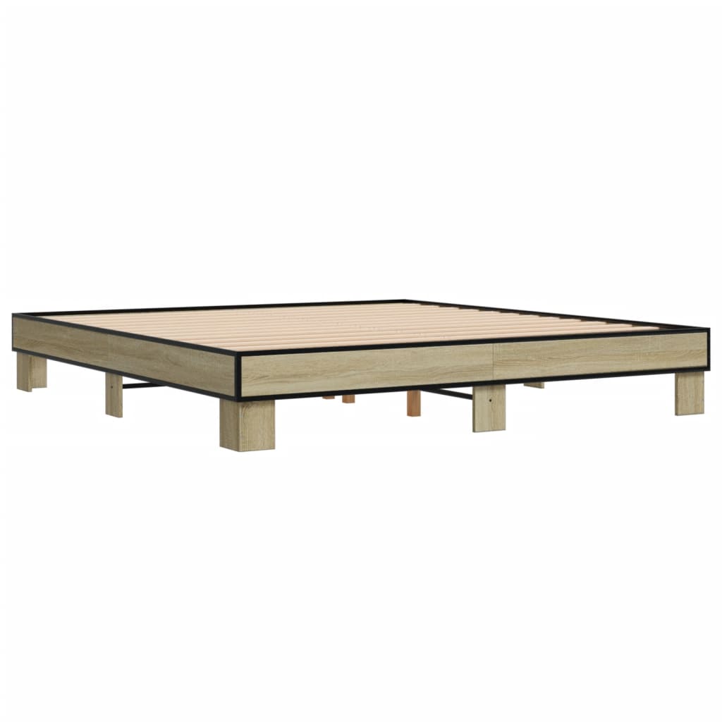Cadre de lit sans matelas chêne sonoma 160x200 cm - XIOS