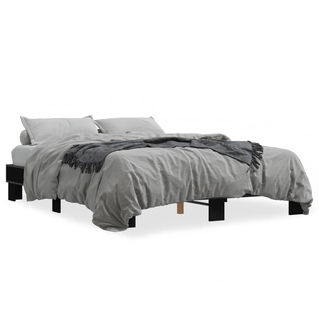 Cadre de lit sans matelas noir 150x200 cm - XIOS