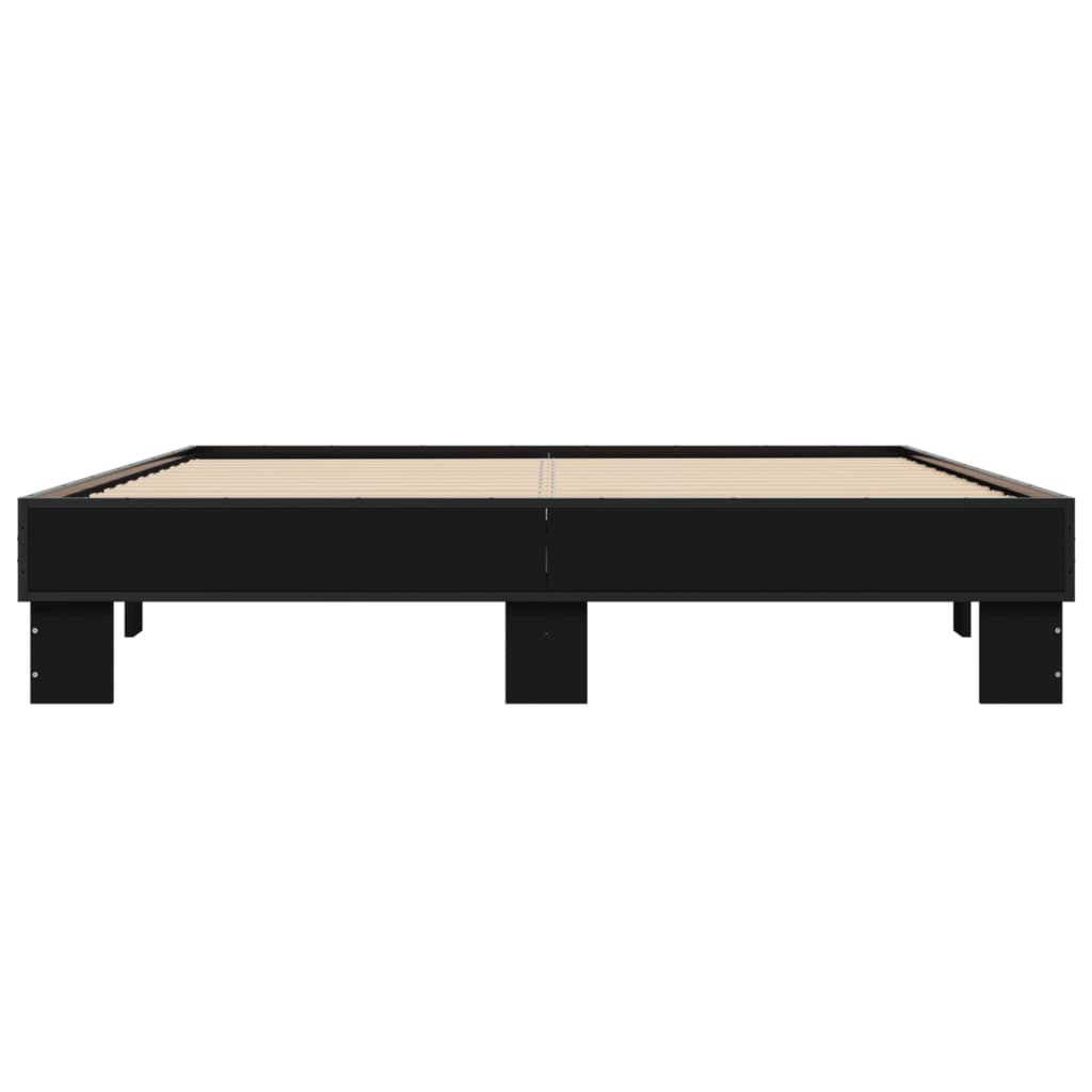 Cadre de lit sans matelas noir 150x200 cm - XIOS