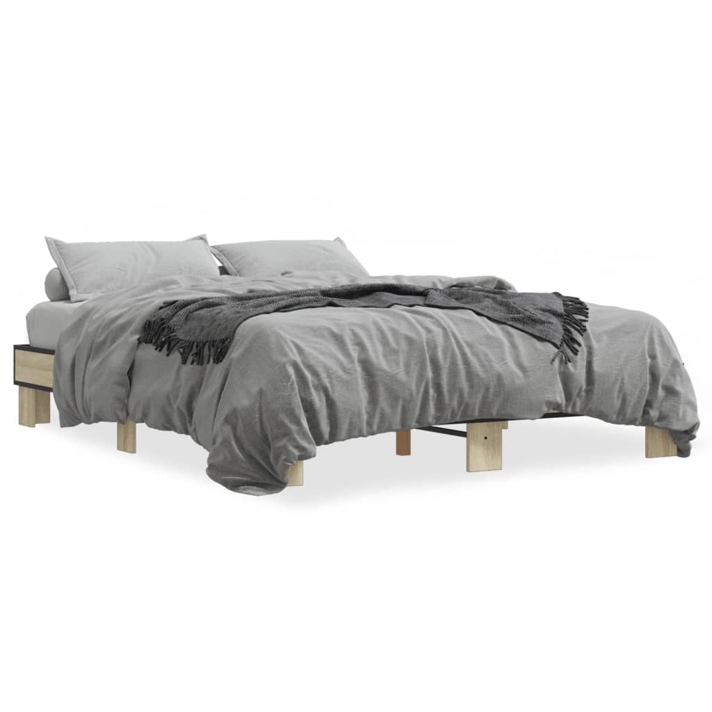 Cadre de lit sans matelas chêne sonoma 150x200 cm - XIOS