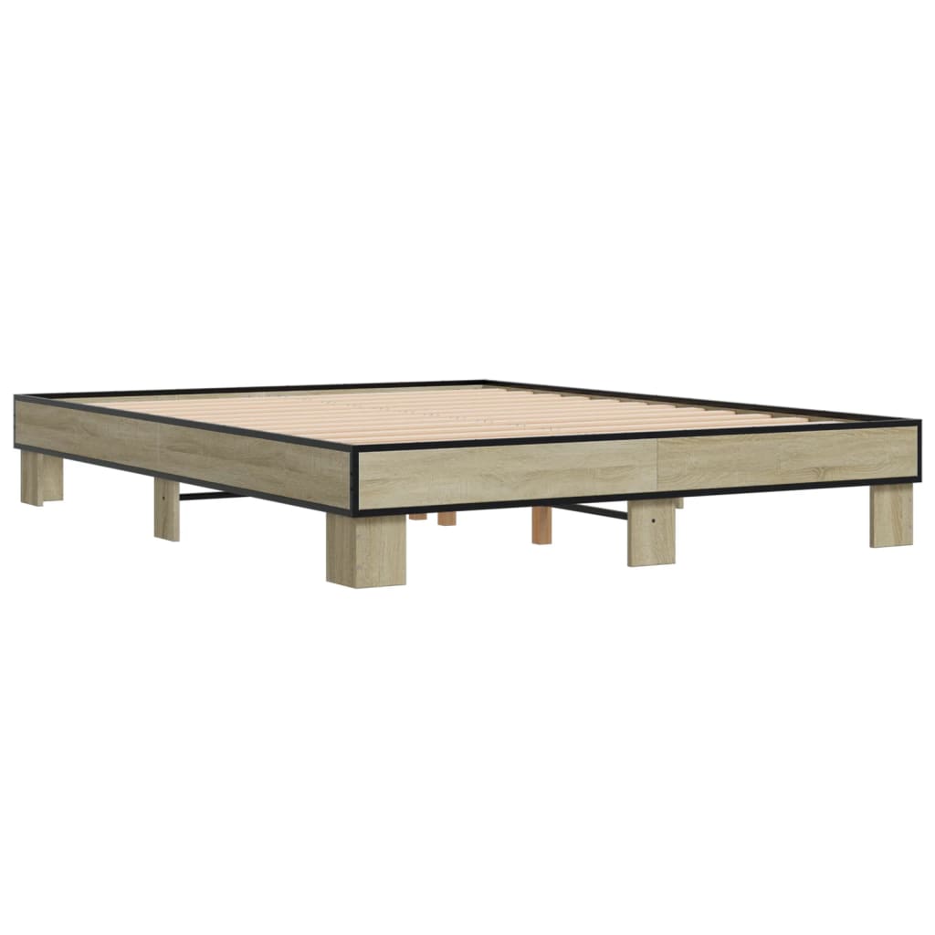 Cadre de lit sans matelas chêne sonoma 150x200 cm - XIOS