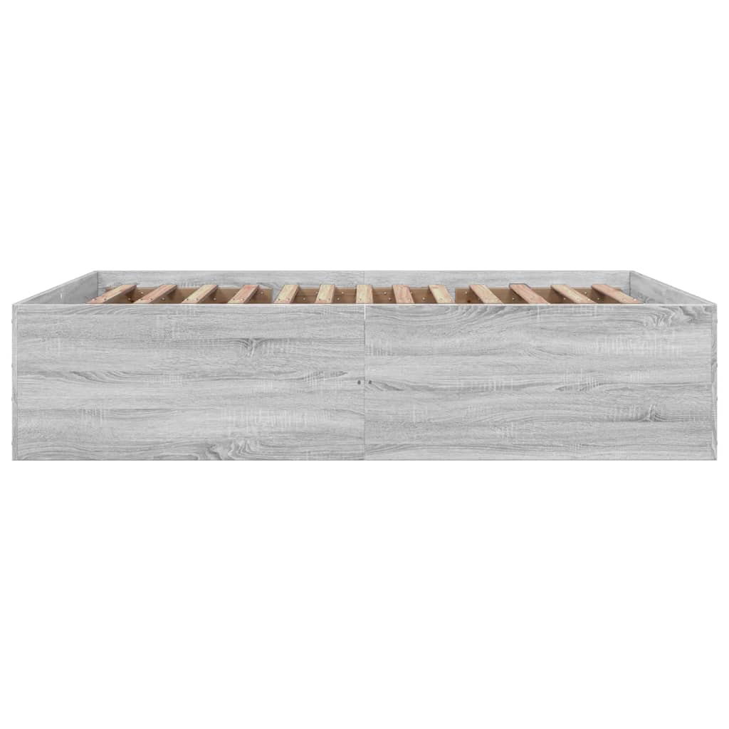 Cadre de lit sans matelas sonoma gris 160x200 cm - XIOS