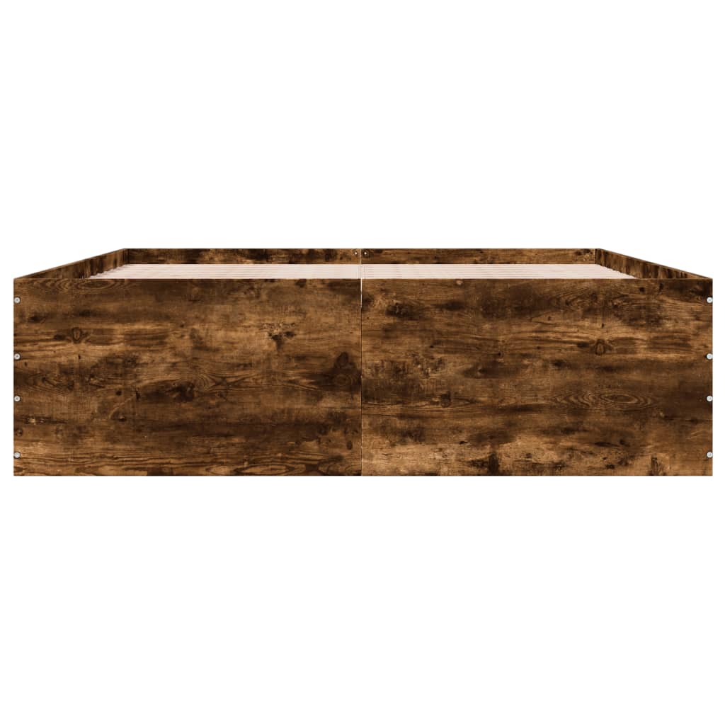 Cadre de lit sans matelas chêne fumé 150x200 cm - XIOS