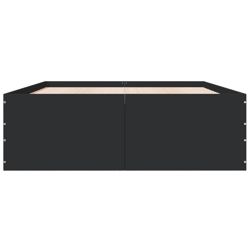 Cadre de lit sans matelas noir 140x200 cm - XIOS