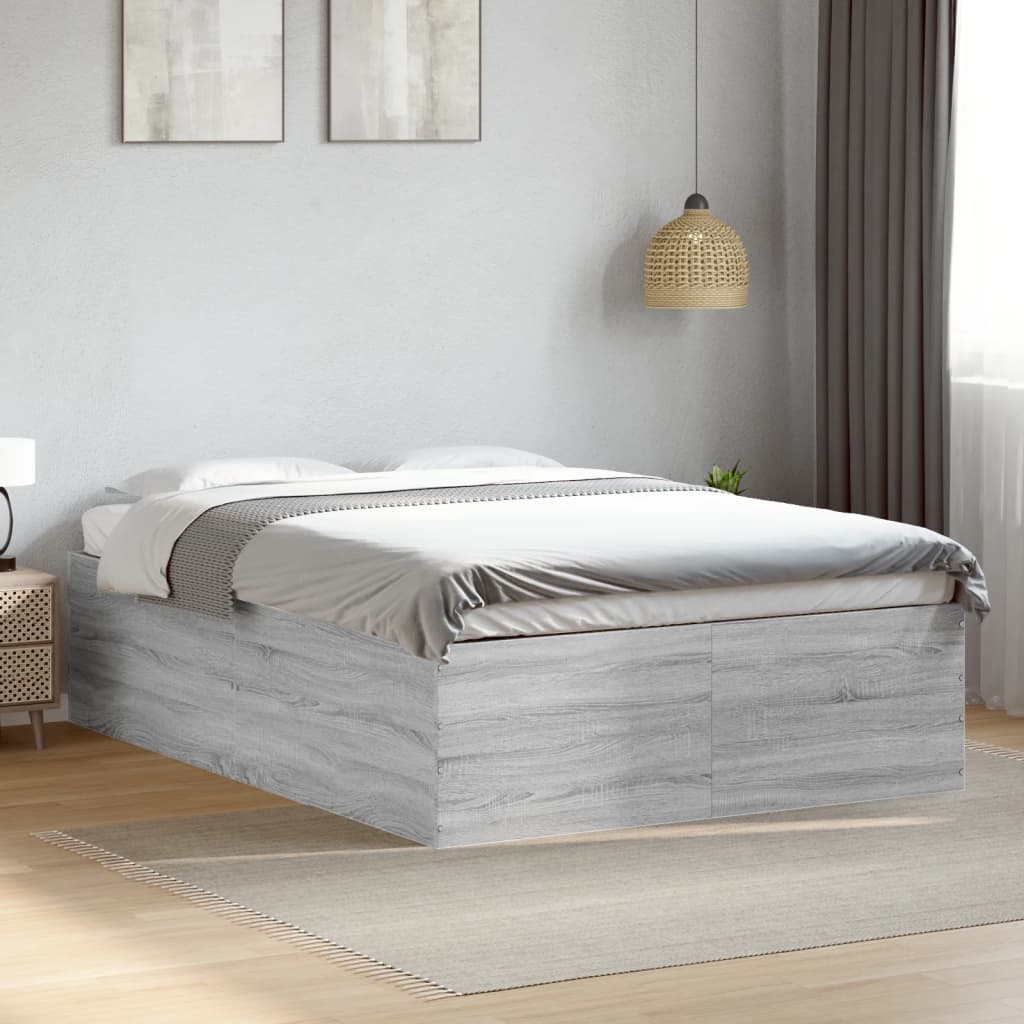 Cadre de lit sans matelas sonoma gris 140x200 cm - XIOS