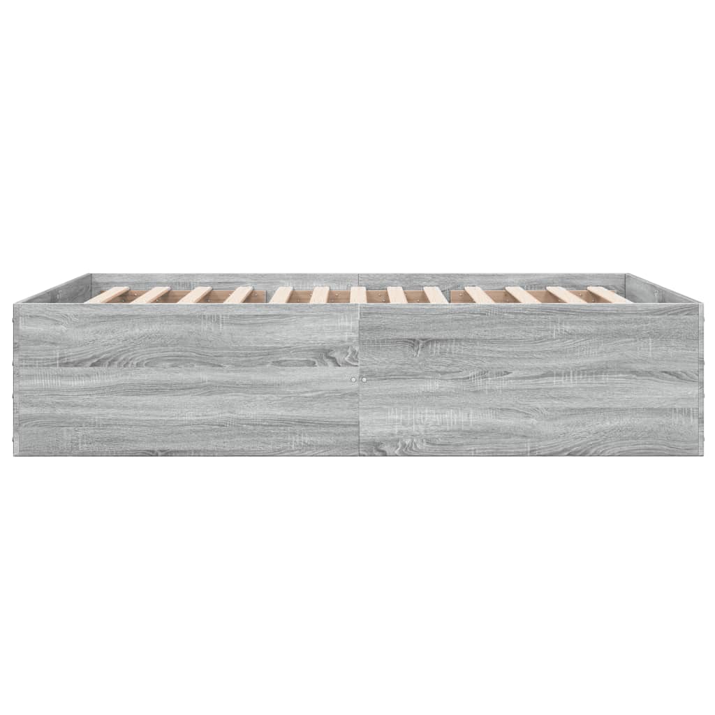 Cadre de lit sans matelas sonoma gris 140x200 cm - XIOS