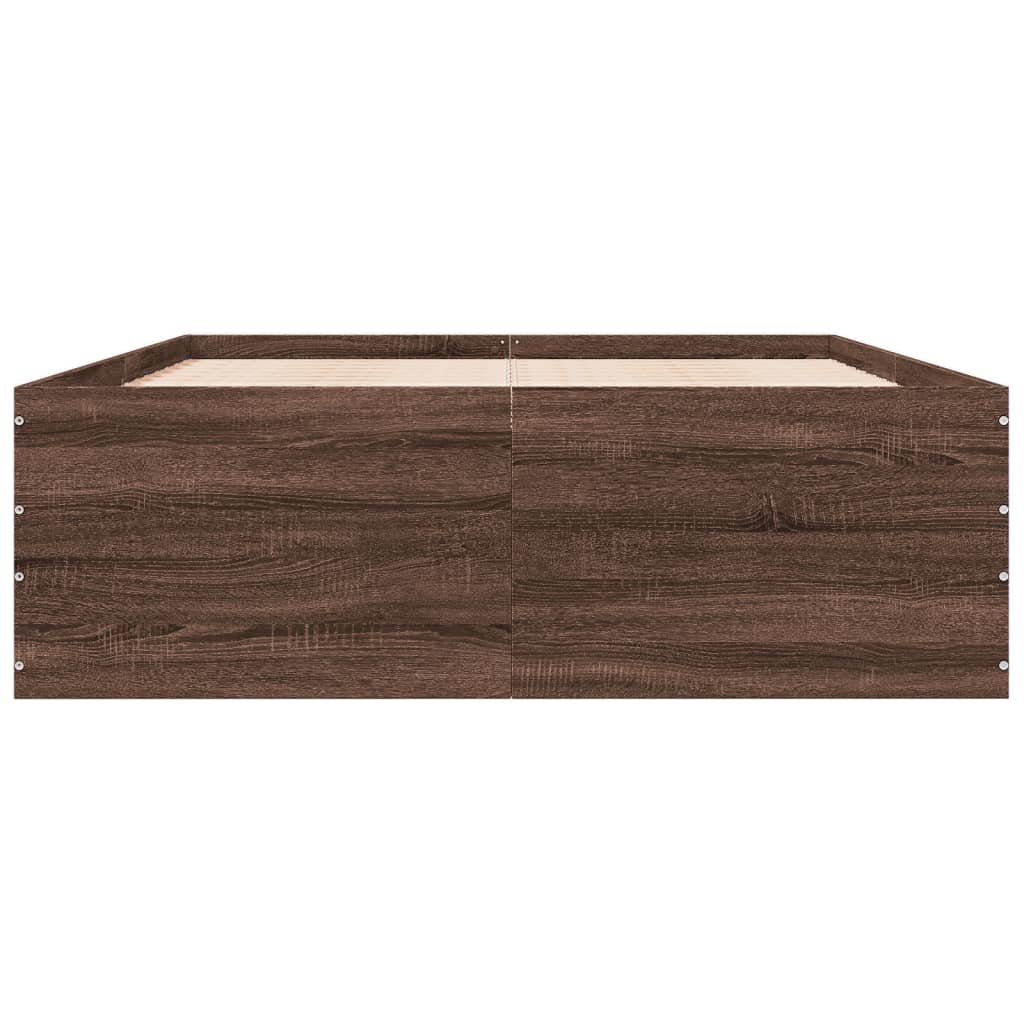 Cadre de lit sans matelas chêne marron 120x200 cm - XIOS