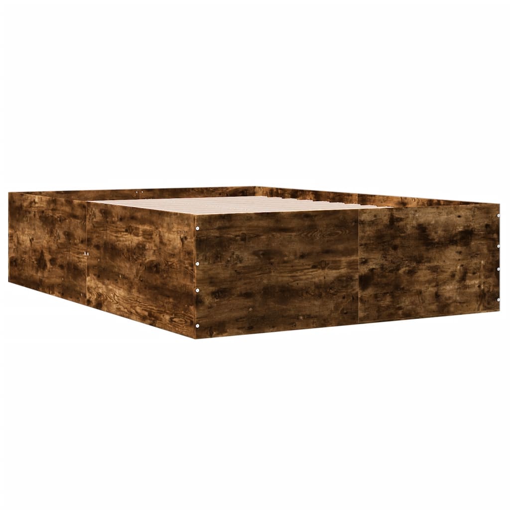 Cadre de lit sans matelas chêne fumé 140x190 cm - XIOS