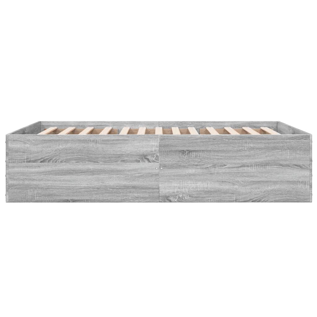 Cadre de lit sans matelas sonoma gris 140x190 cm - XIOS
