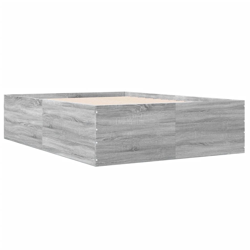 Cadre de lit sans matelas sonoma gris 140x190 cm - XIOS