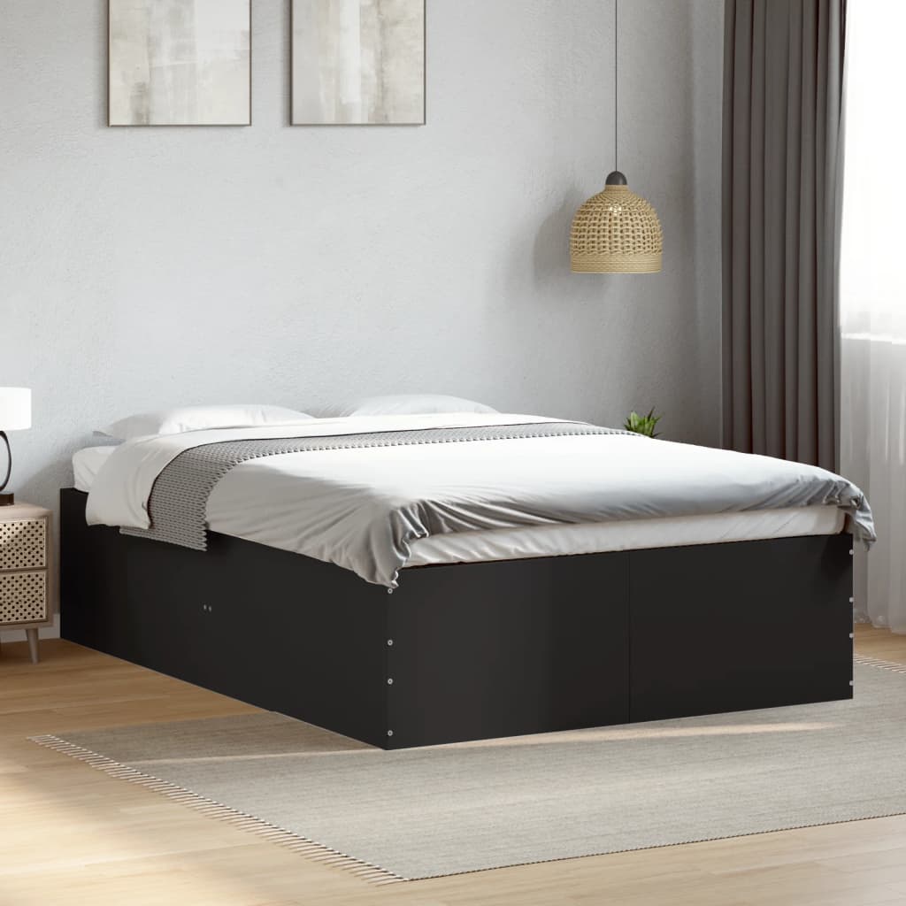 Cadre de lit sans matelas noir 135x190 cm - XIOS