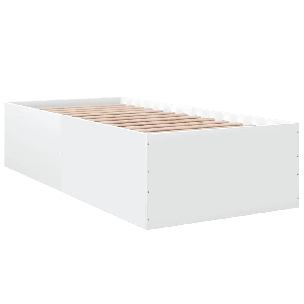 Cadre de lit sans matelas blanc 100x200 cm - XIOS