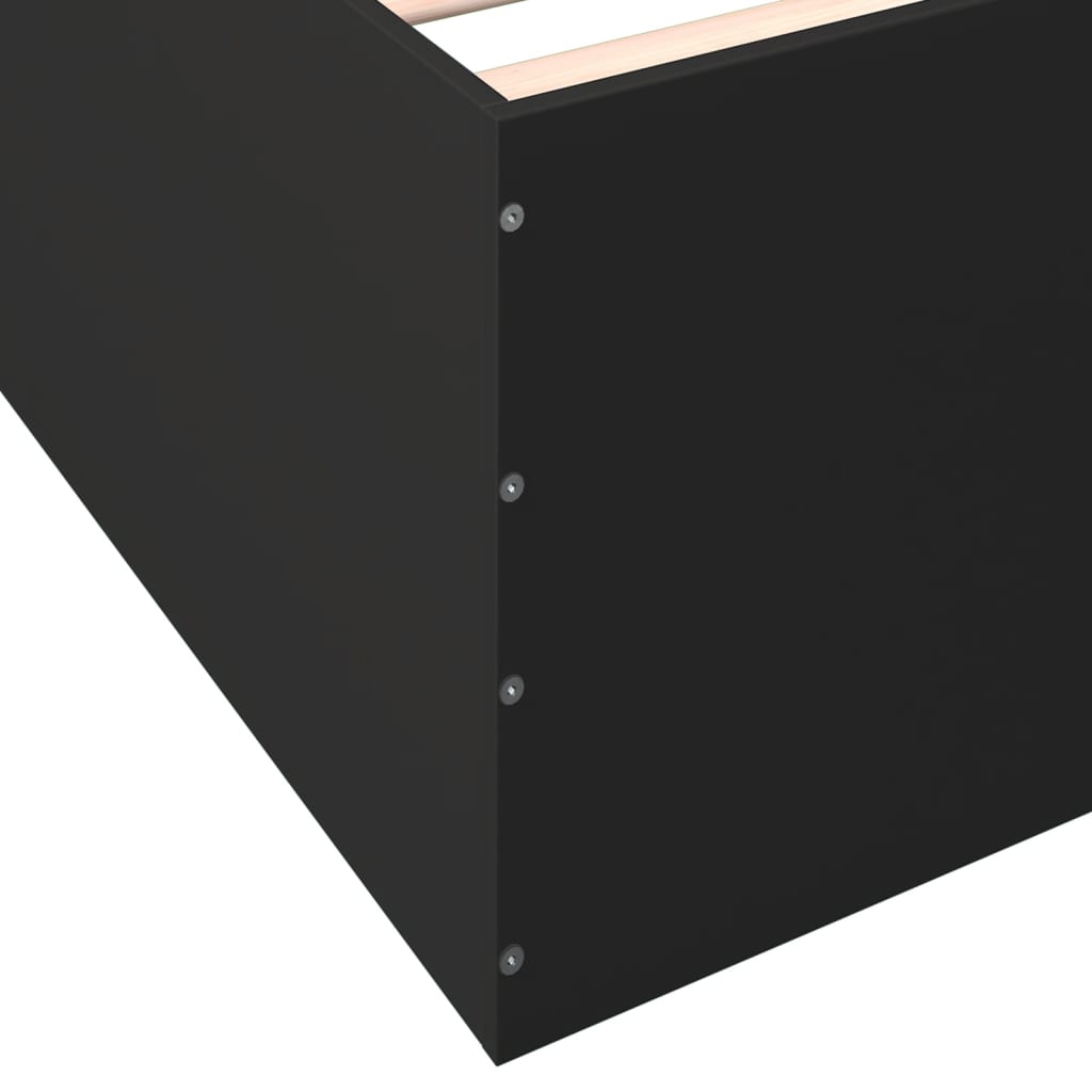 Cadre de lit sans matelas noir 100x200 cm - XIOS