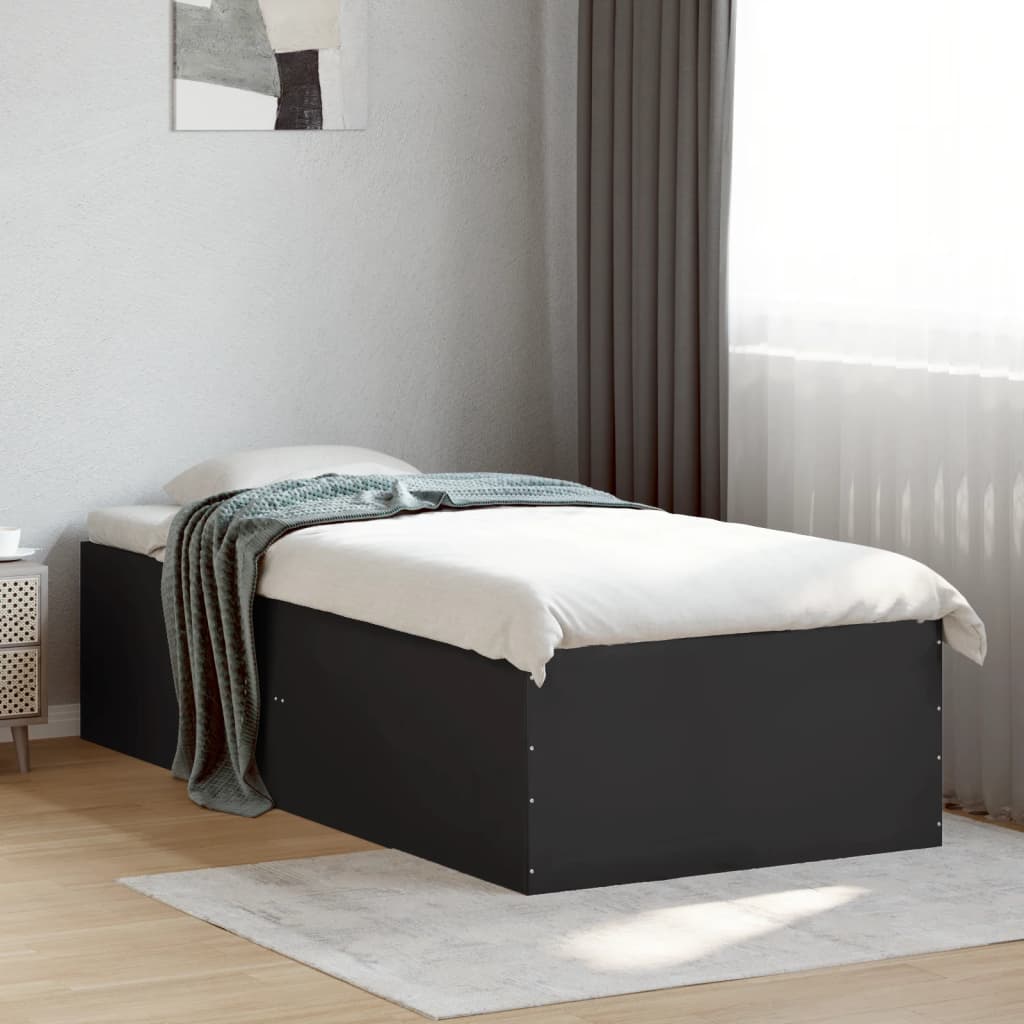 Cadre de lit sans matelas noir 100x200 cm - XIOS