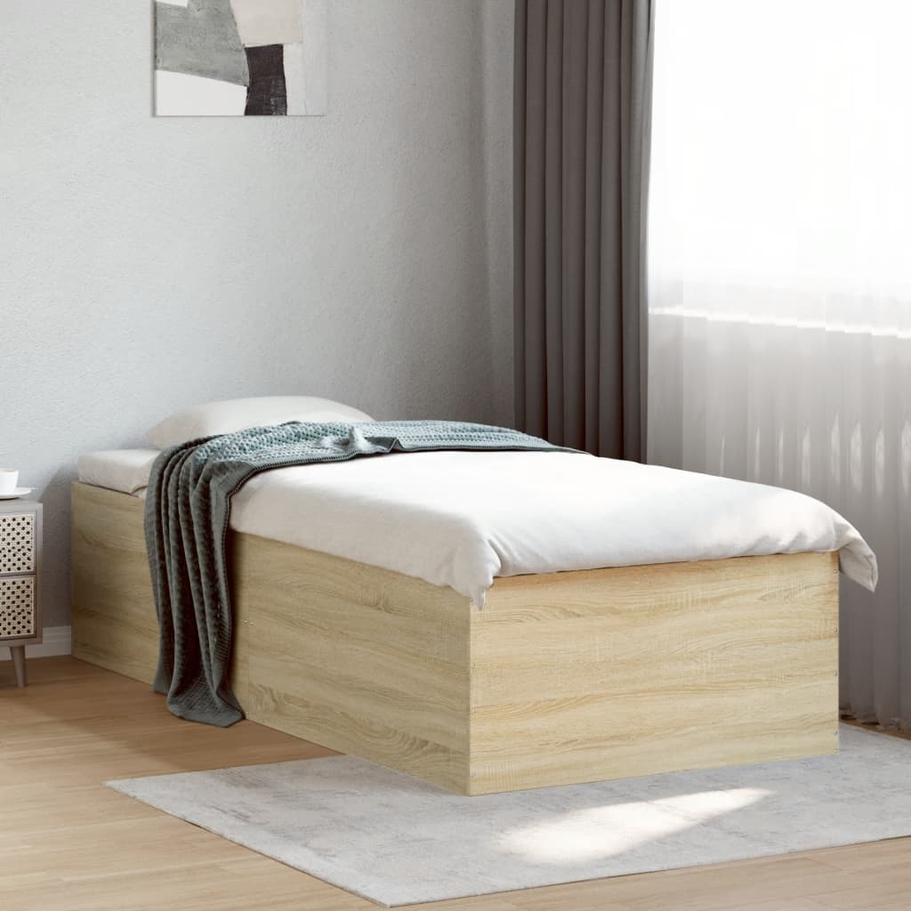 Cadre de lit sans matelas chêne sonoma 100x200 cm - XIOS
