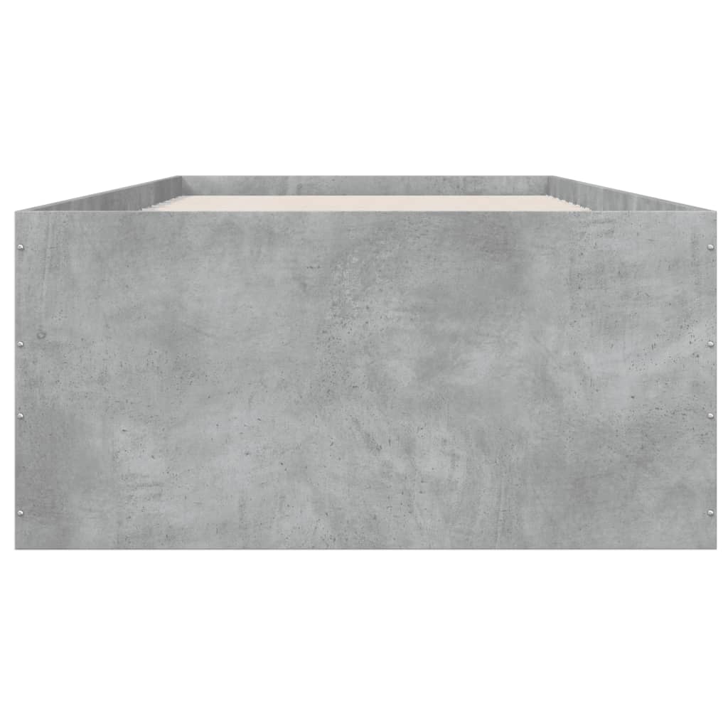 Cadre de lit sans matelas gris béton 100x200 cm - XIOS