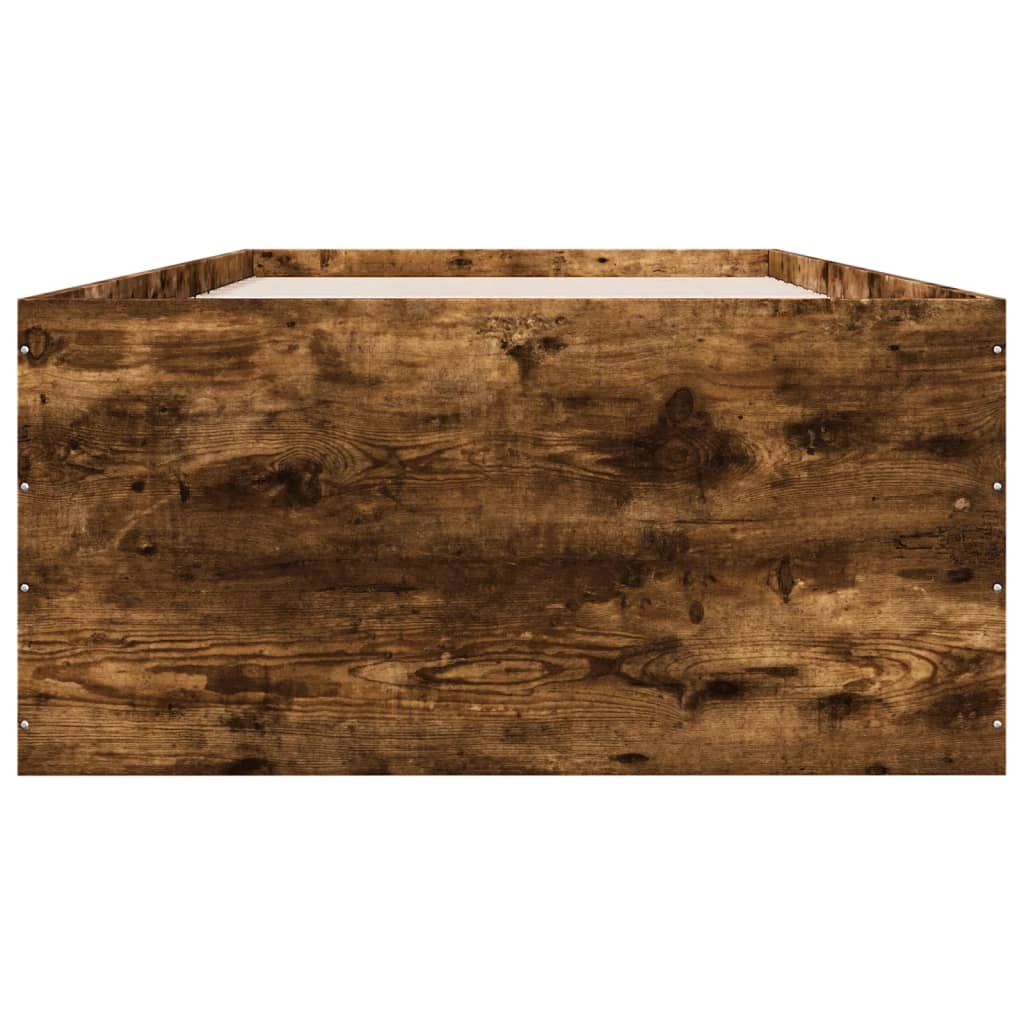Cadre de lit sans matelas chêne fumé 100x200 cm - XIOS