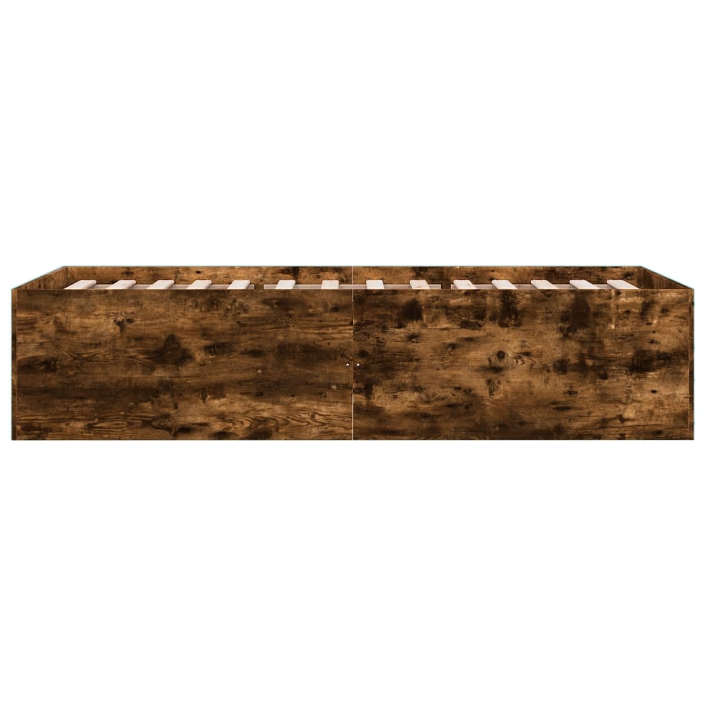 Cadre de lit sans matelas chêne fumé 100x200 cm - XIOS