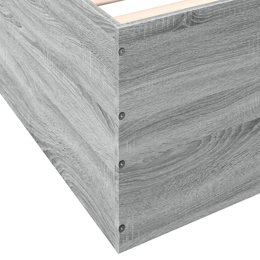 Cadre de lit sans matelas sonoma gris 100x200 cm - XIOS