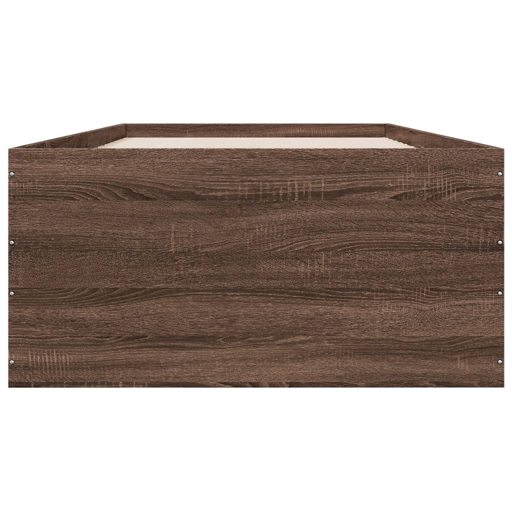 Cadre de lit sans matelas chêne marron 100x200 cm - XIOS