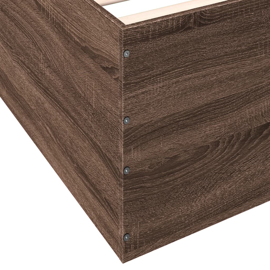 Cadre de lit sans matelas chêne marron 90x190 cm - XIOS