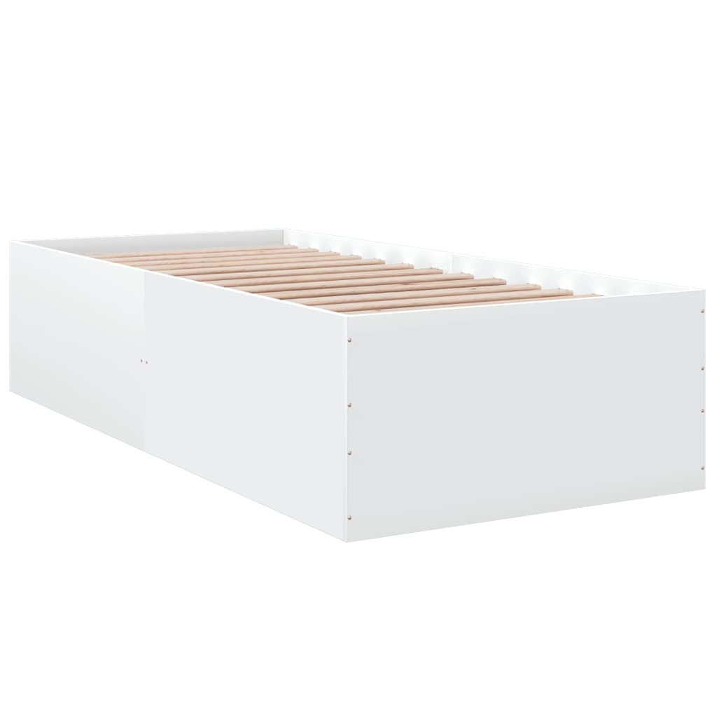 Cadre de lit sans matelas blanc 75x190 cm - XIOS