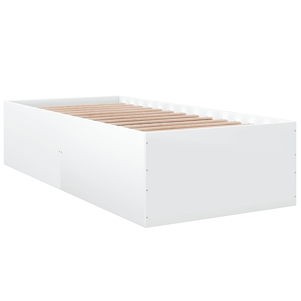 Cadre de lit sans matelas blanc 75x190 cm - XIOS
