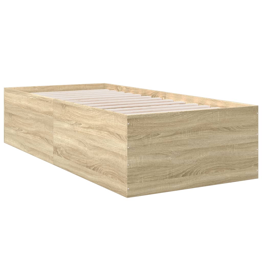 Cadre de lit sans matelas chêne sonoma 75x190 cm - XIOS