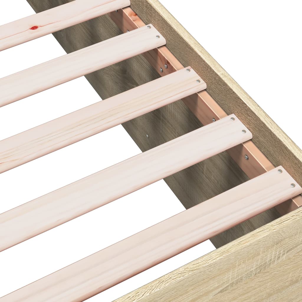 Cadre de lit sans matelas chêne sonoma 75x190 cm - XIOS