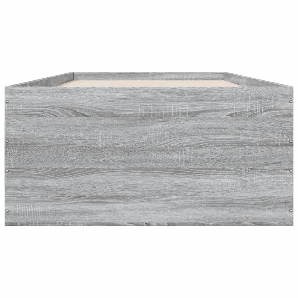 Cadre de lit sans matelas sonoma gris 75x190 cm - XIOS