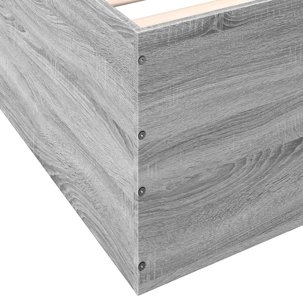 Cadre de lit sans matelas sonoma gris 75x190 cm - XIOS