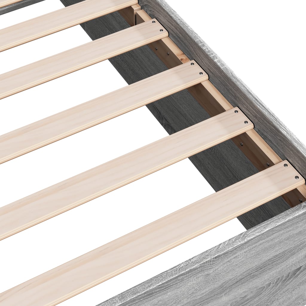 Cadre de lit sans matelas sonoma gris 200x200 cm - XIOS