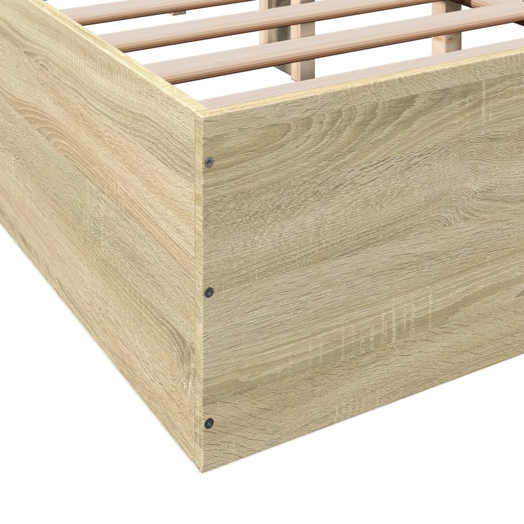 Cadre de lit sans matelas chêne sonoma 150x200 cm - XIOS