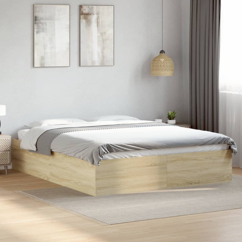 Cadre de lit sans matelas chêne sonoma 150x200 cm - XIOS