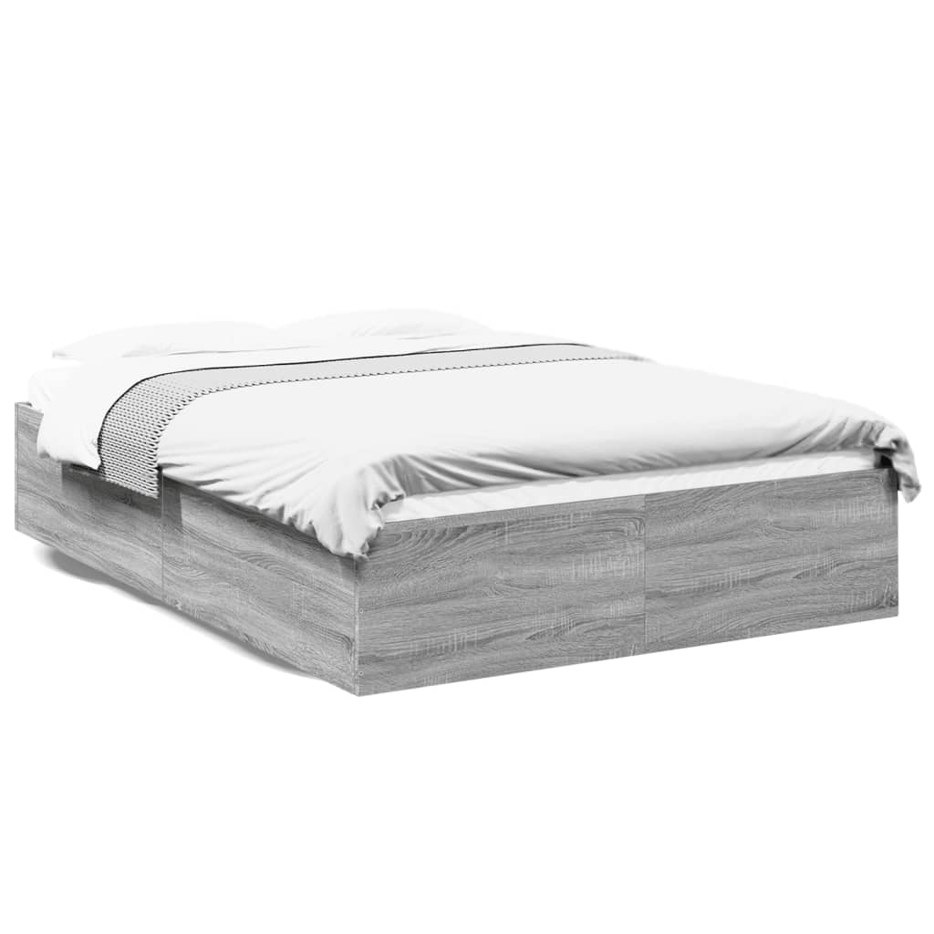 Cadre de lit sans matelas sonoma gris 150x200 cm - XIOS